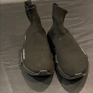 Balenciaga Men's Black Knit Sneakers